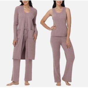 525 Ribbed 3 piece lounge set in Bark color